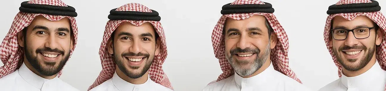 A professionals in Saudi attire gives a thumbs-up while using a laptop, demonstrating the simplicity and effectiveness of Deepora's communication solutions.